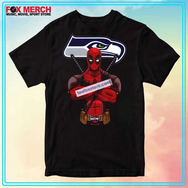 Seattle Seahawks with Deadpool T Shirt