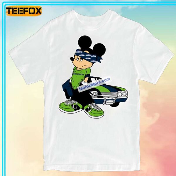 Seattle Seahawks with Mickey Mouse Gangster T Shirt