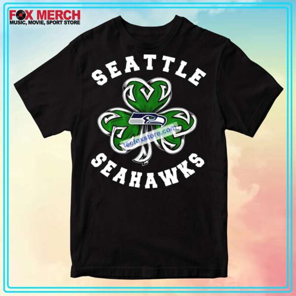 Seattle Seahawks with Shamrock St Patrick Day T Shirt