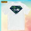 Seattle Seahawks with Superman In Logo Football T Shirt