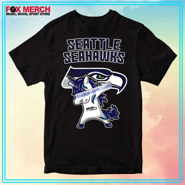 Seattle Seahawks with Unicorn Dance Unisex T Shirt