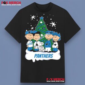 Snoopy Christmas Tree Carolina Panthers Unisex T Shirt