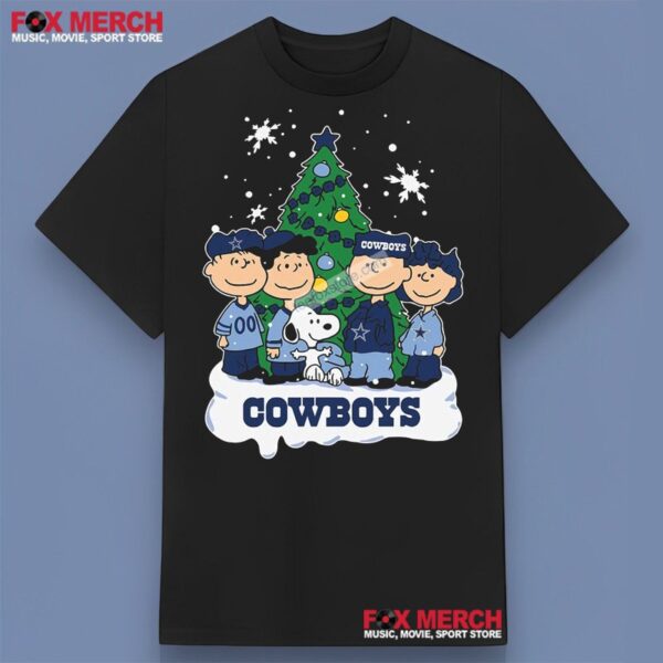 Snoopy Christmas Tree Dallas Cowboys Unisex T Shirt 1