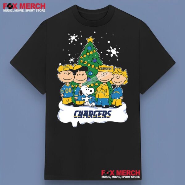 Snoopy Christmas Tree Los Angeles Chargers Unisex T Shirt