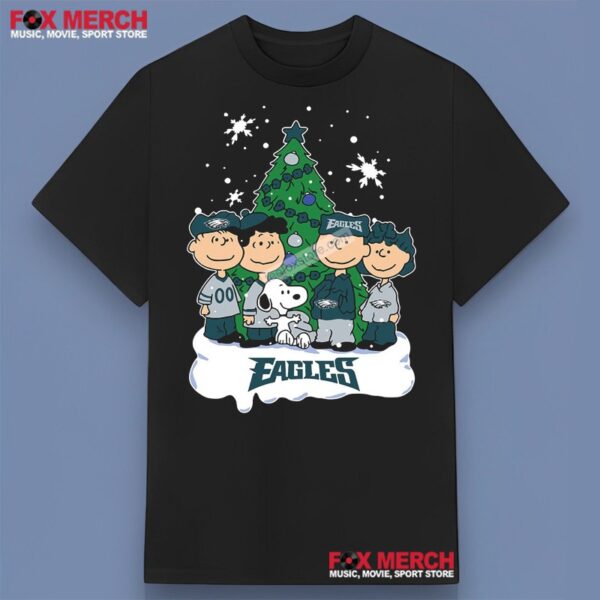 Snoopy Christmas Tree Philadelphia Eagles Unisex T Shirt