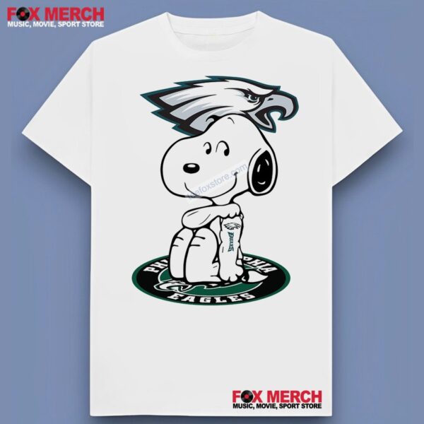 Snoopy Tattoo Philadelphia Eagles Logo Graphic T Shirt