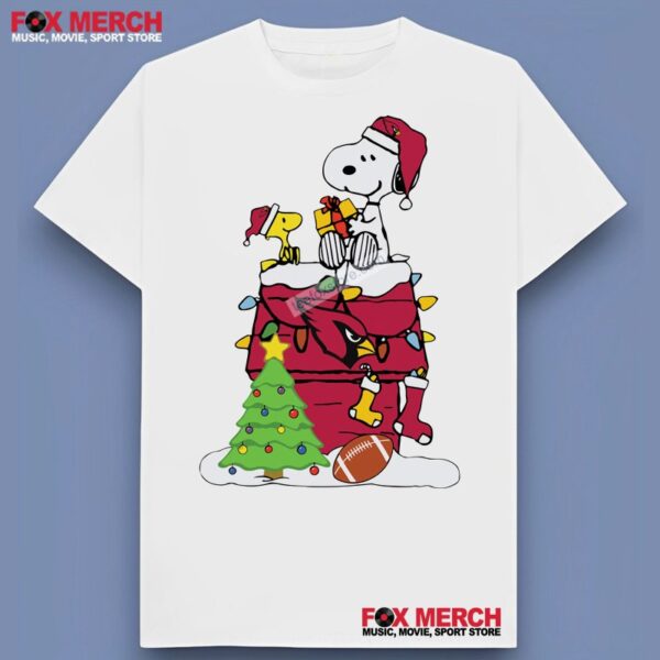 Snoopy Woodstock Arizona Cardinals Christmas Unisex T Shirt 1