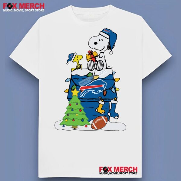 Snoopy Woodstock Buffalo Bills Christmas Light Unisex T Shirt 1