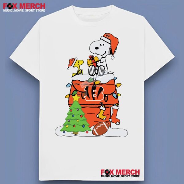 Snoopy Woodstock Cincinnati Bengals Christmas Unisex T Shirt 1