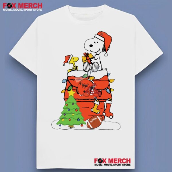 Snoopy Woodstock Cleveland Browns Christmas Unisex T Shirt 1