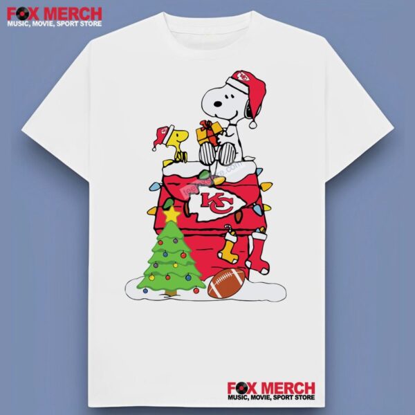 Snoopy Woodstock Kansas City Chiefs Christmas Unisex T Shirt 1