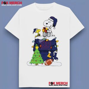 Snoopy Woodstock New York Giants Christmas Unisex T Shirt 1