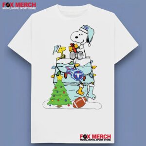 Snoopy Woodstock Tennessee Titans Christmas Unisex T Shirt 1