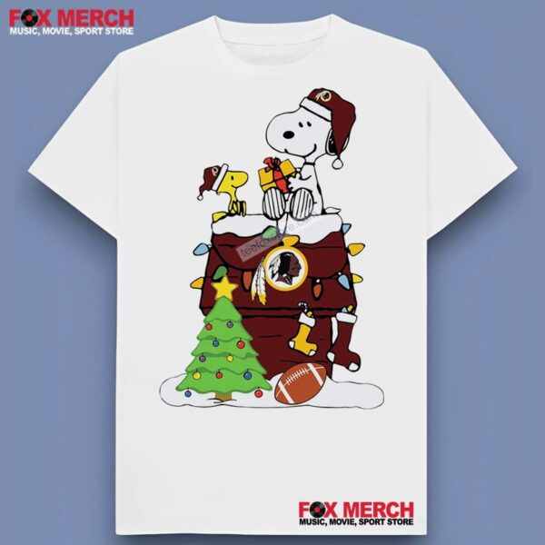 Snoopy Woodstock Washington Redskins Christmas Unisex T Shirt 1