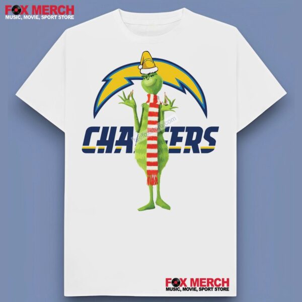 The Grinch Los Angeles Chargers Logo Christmas T Shirt