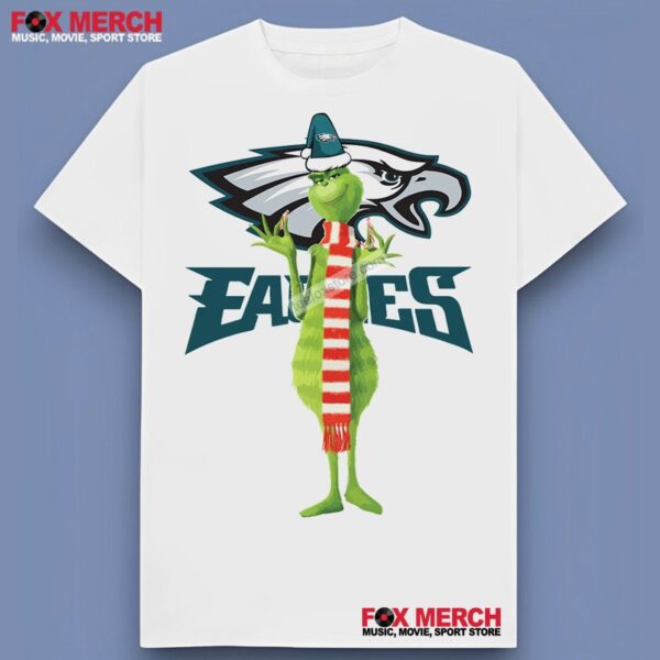 The Grinch Philadelphia Eagles Logo Christmas T Shirt