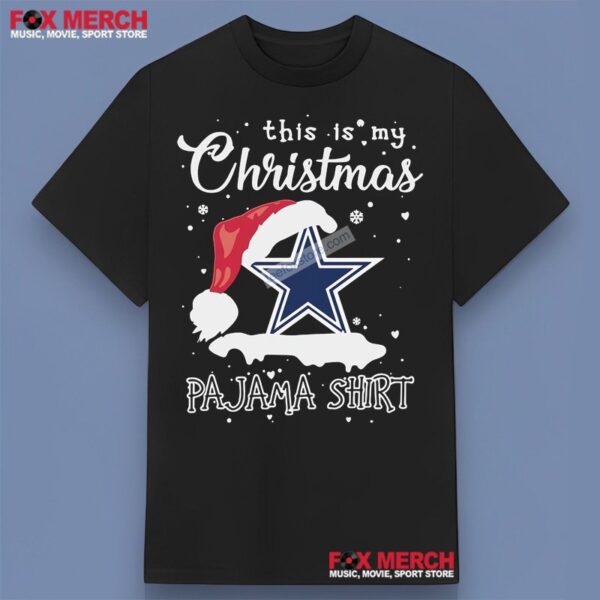 This Is My Christmas Pajama Shirt Dallas Cowboys Santa Hat T Shirt