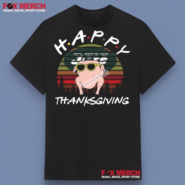 Turkey Sunglasses Thanksgiving New York Jets Unisex T Shirt 1