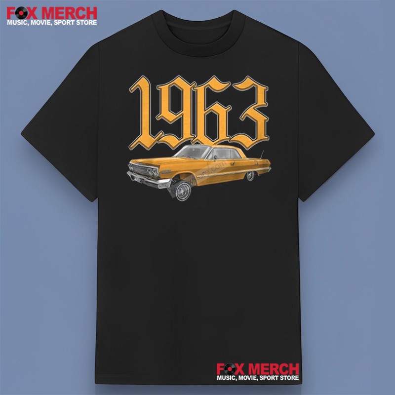 Vintage 1963 Chevy Impala Lowrider T-Shirt - Classic SS Muscle Emblem, Retro 60s Graphic Tee For Men & Women