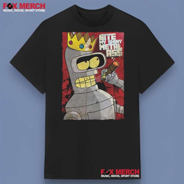 Bender Bite My Metal Ass Futurama Cartoon T Shirt