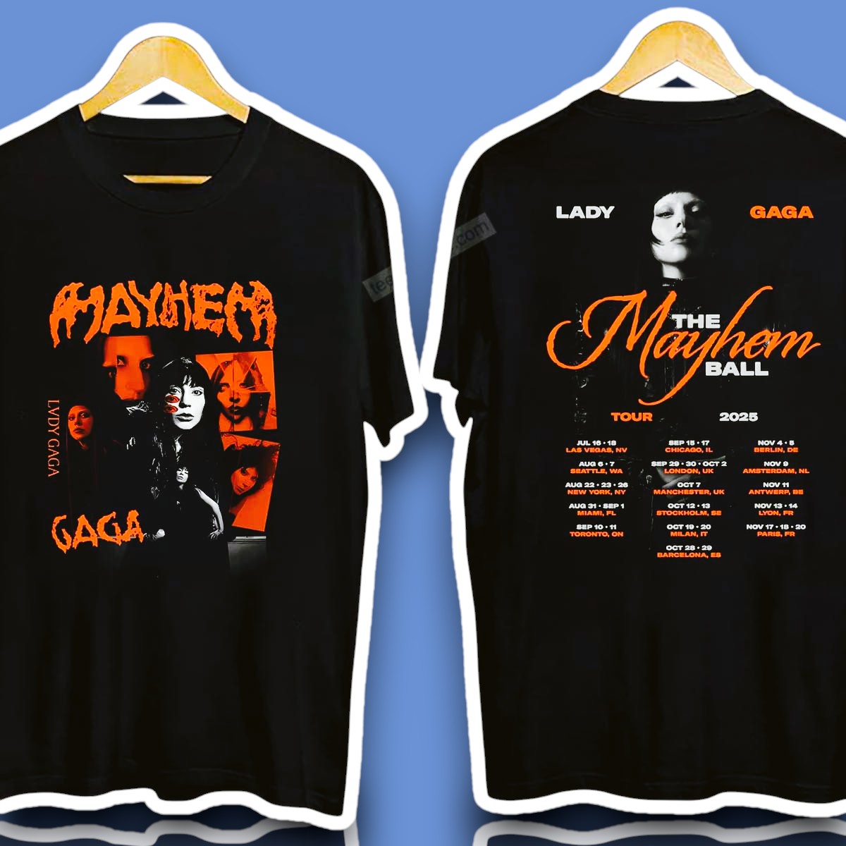 2025 Lady Gaga The Mayhem Ball Tour Unisex Shirt