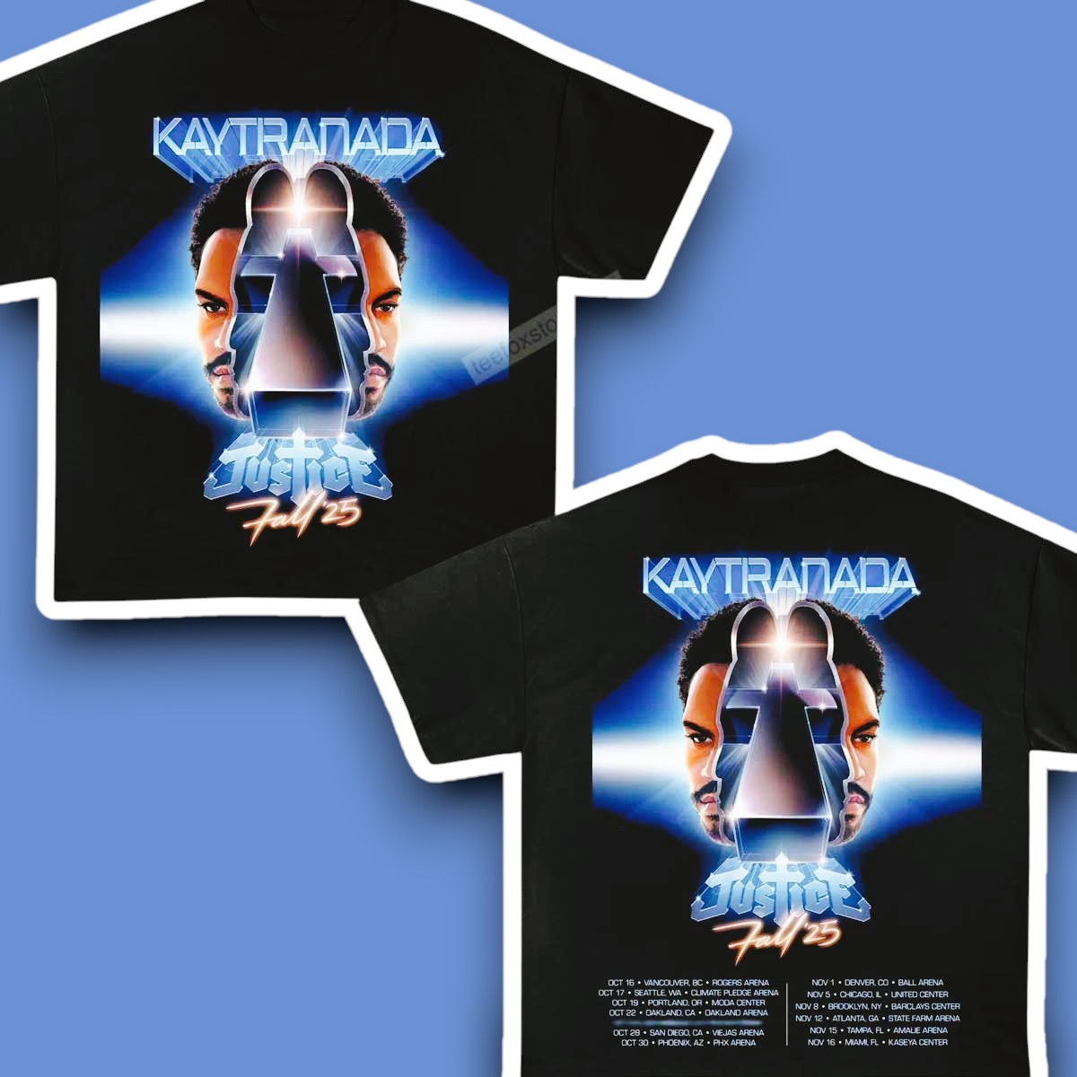 Kaytranada and Justice Fall '25 Tour Shirt