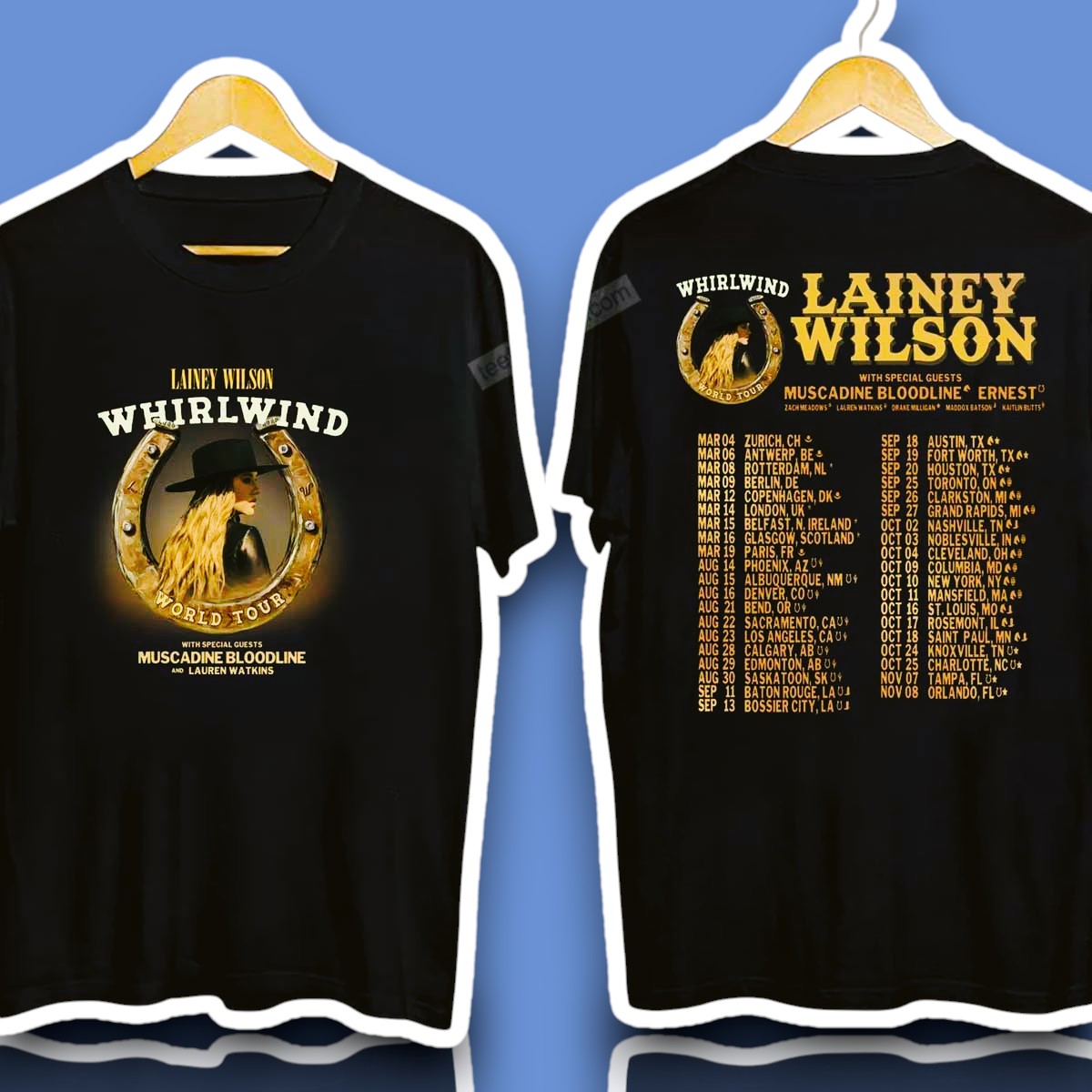 Lainey Wilson 2025 Whirlwind World Tour Concert Unisex Shirt