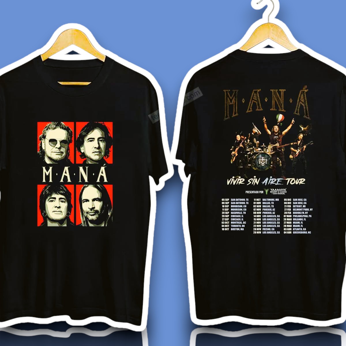 Mana Vivir Sin Aire Tour 2025 Concert Unisex Shirt