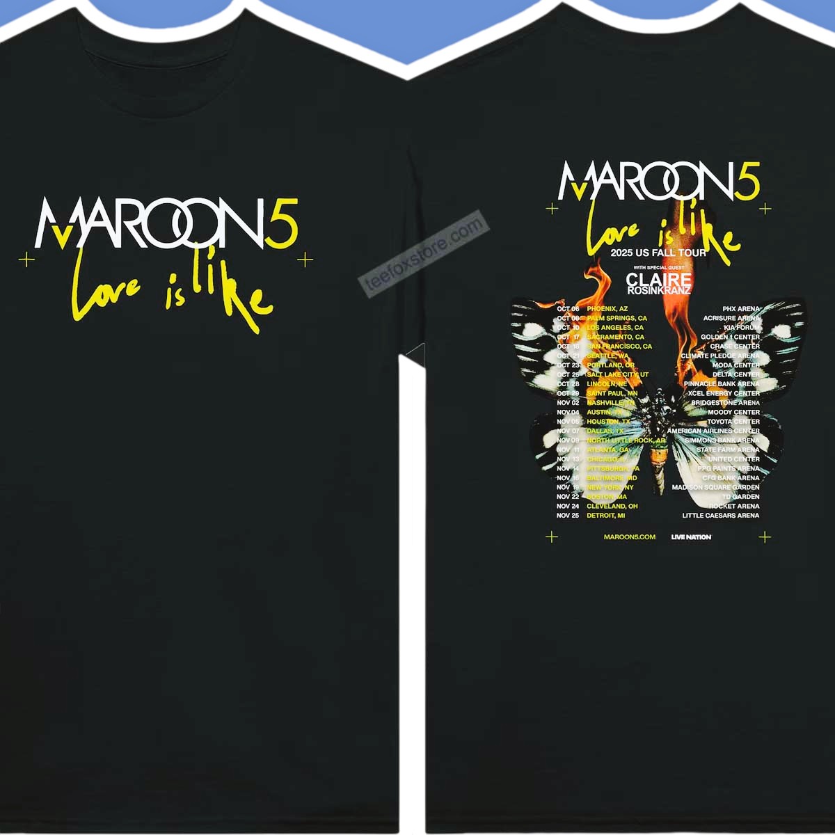 Maroon 5 - Love is Like US Fall Tour 2025 Unisex Shirt