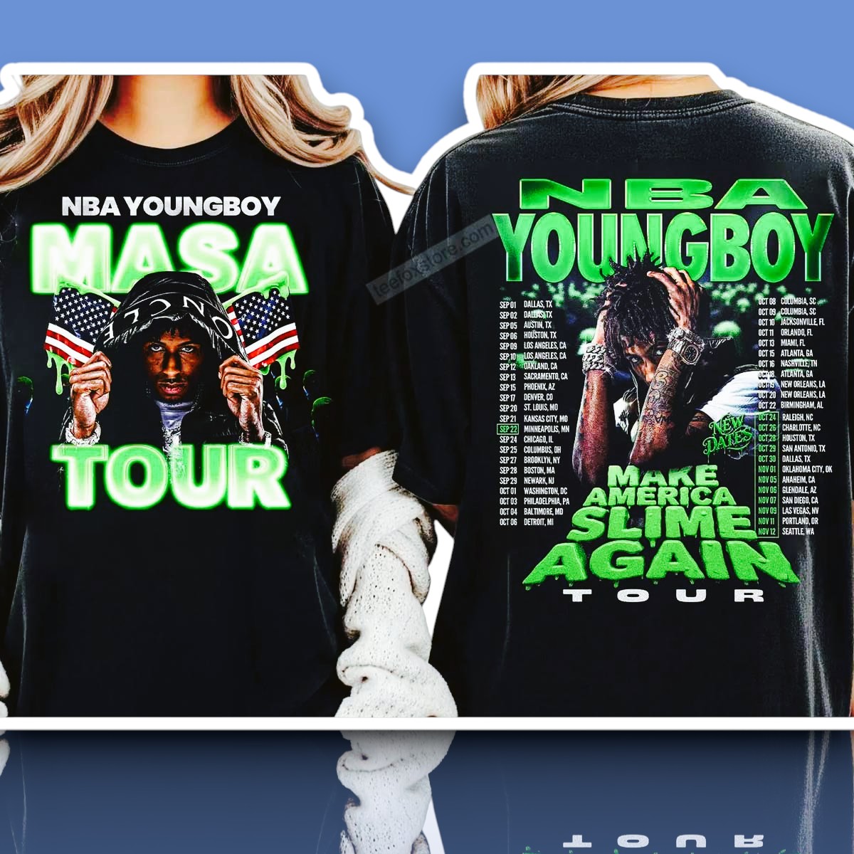 YoungBoy Never Broke Again Make America Slime Again Tour 2025 Shirt