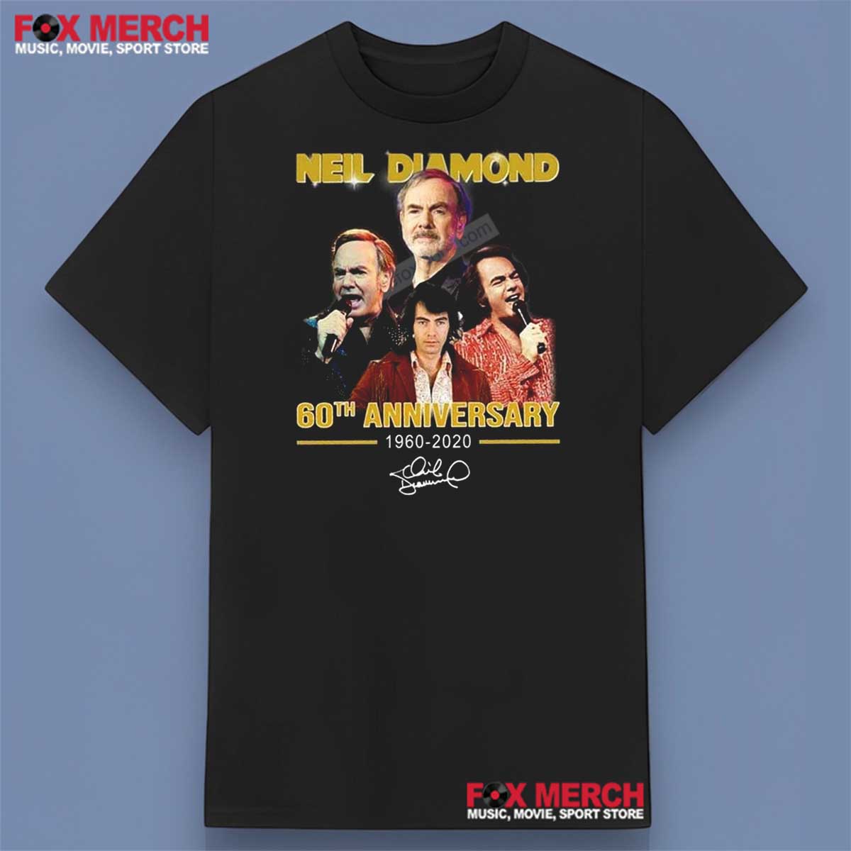 Neil Diamond 60th Anniversary 1960-2020 Signature Shirt