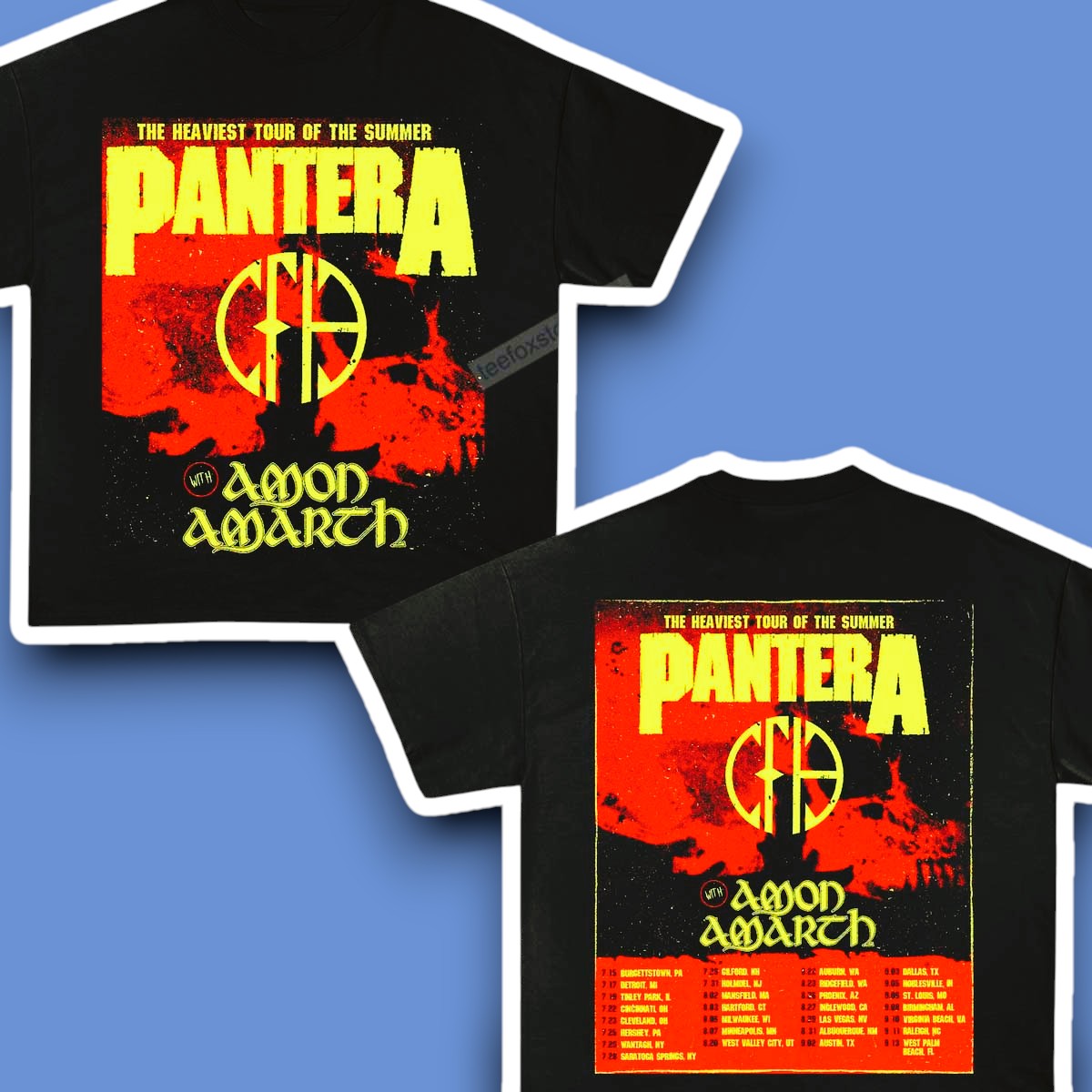 Pantera The Heaviest Tour Of The Summer Tour 2025 Unisex Shirt