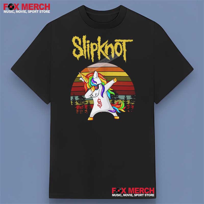 Slipknot Unicorn Dabbing Sunset Style Unisex T-Shirt