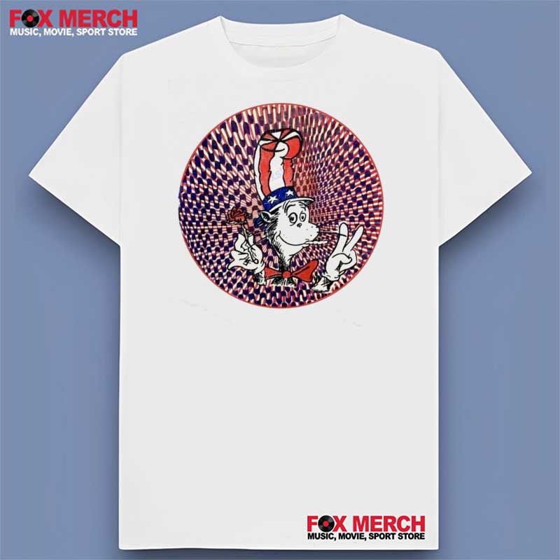 Dr Seuss Grateful Dead Cat In The Hat Weed T-Shirt
