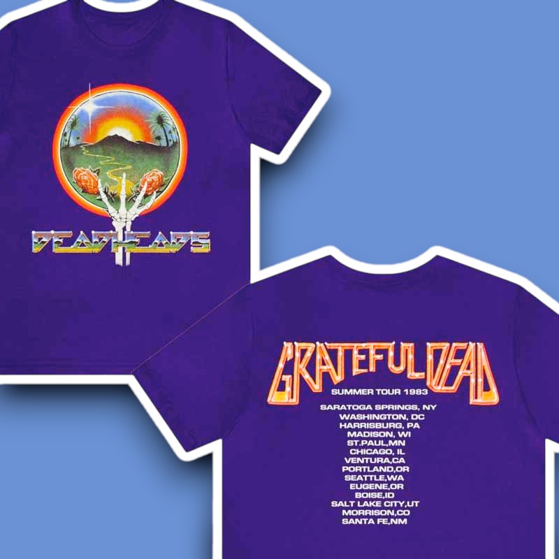 Grateful Dead Deadheads Summer Tour 1983 Retro T-Shirt