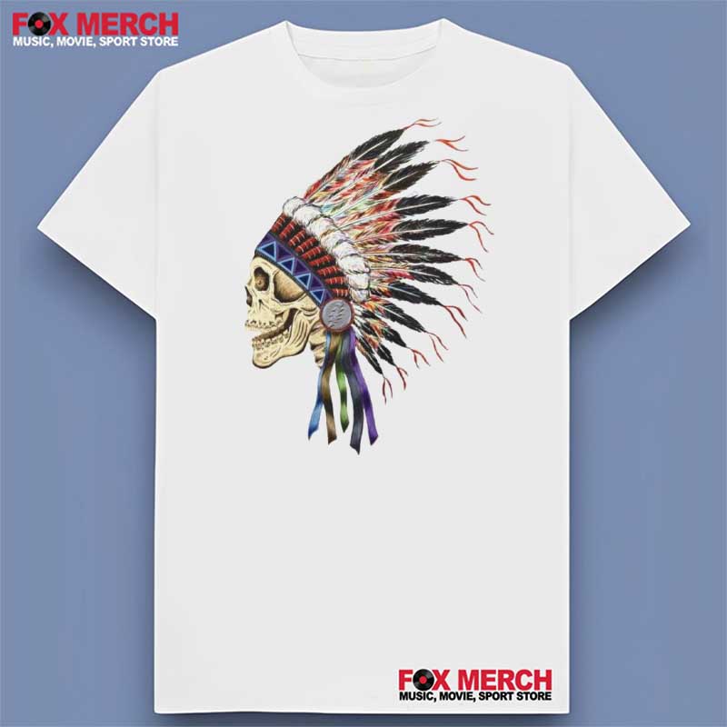 Grateful Dead Spring 1990 Indian Skull Retro T-Shirt