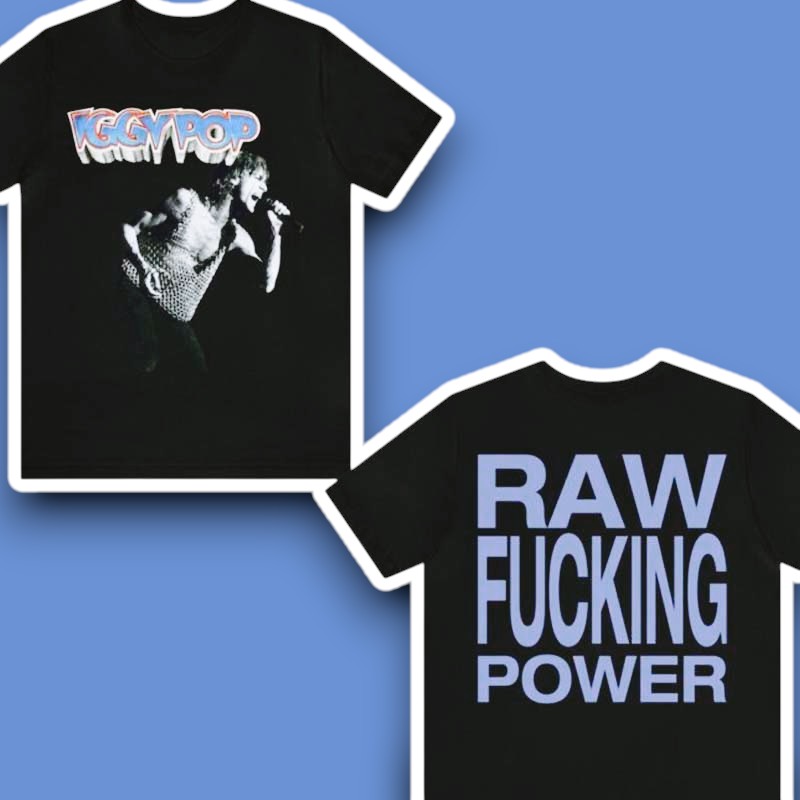 Iggy Pop Raw Fucking Power 1988 Retro T-Shirt