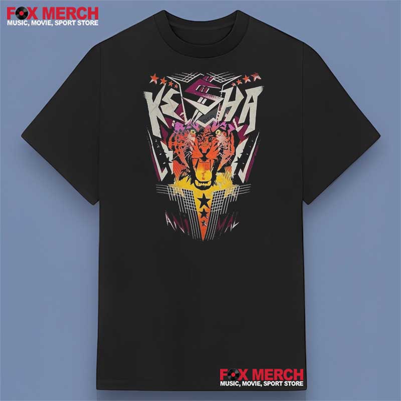 Kesha Animal 2010 Black T-Shirt Men Women