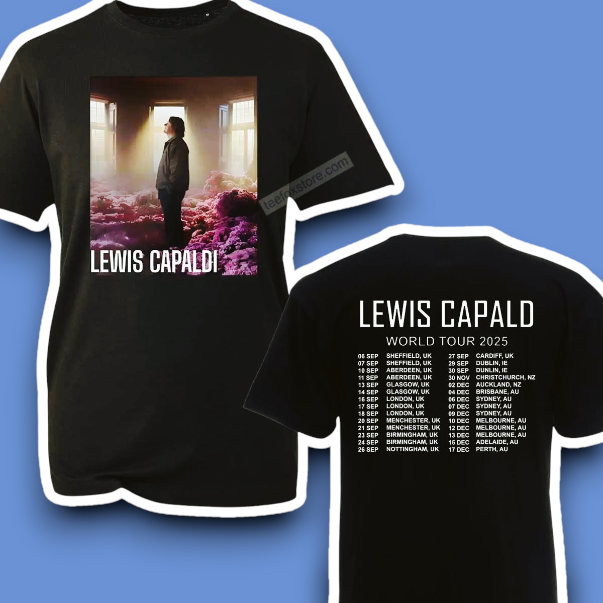 Lewis Capaldi World Tour 2025 Concert Shirt