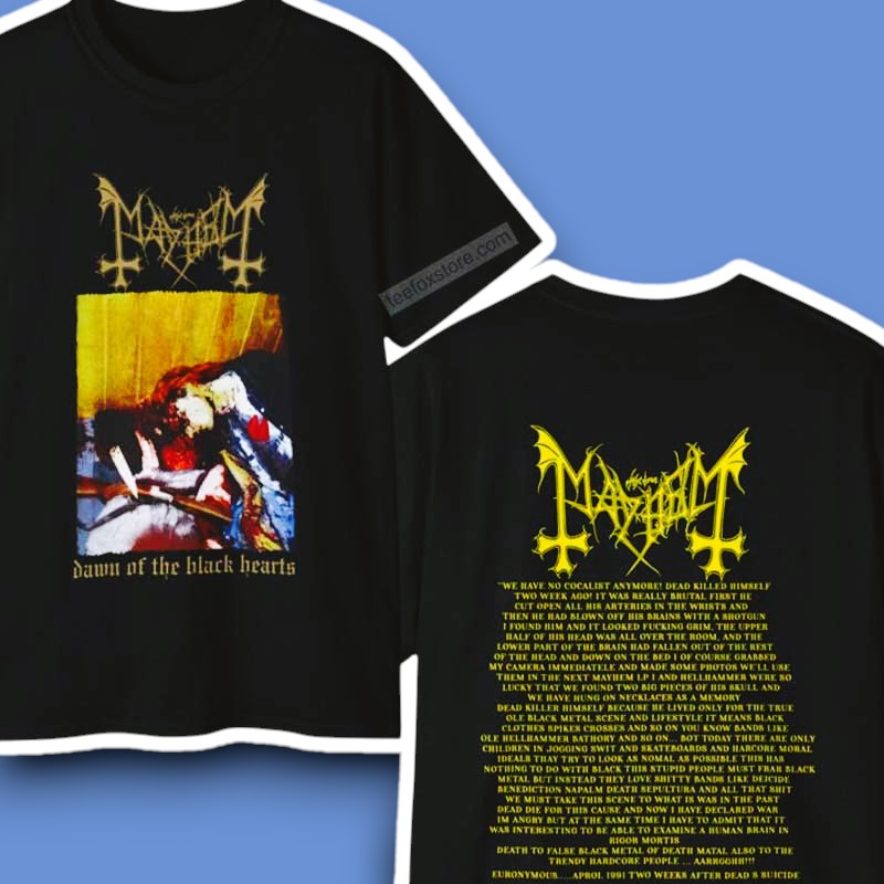 Mayhem Dawn Of The Black Hearts 1995 Unisex T-Shirt