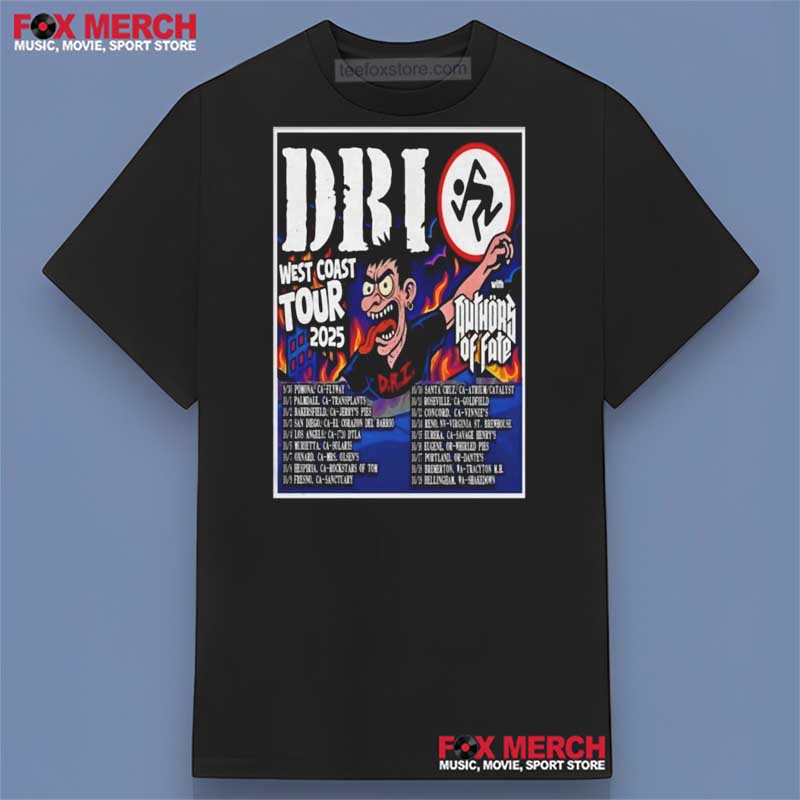 DRI Band West Coast Tour 2025 Dates Graphic T-Shirt