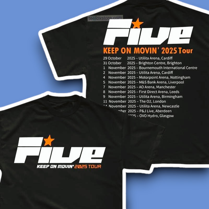 Five Keep on Movin 2025 Tour Concert Unisex T-Shirt