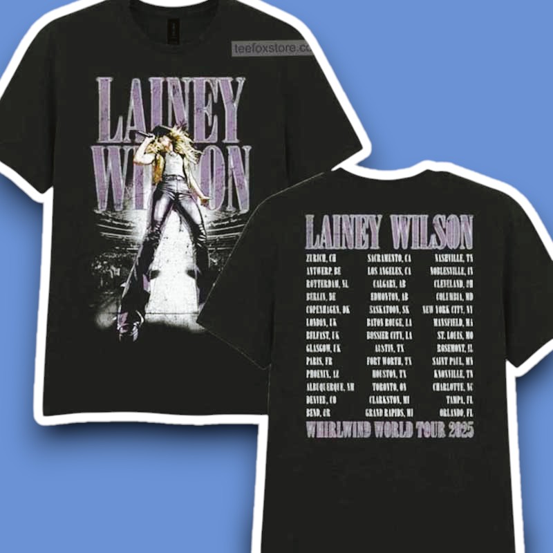 Lainey Wilson Whirlwind World Tour 2025 Concert Shirt Men Women