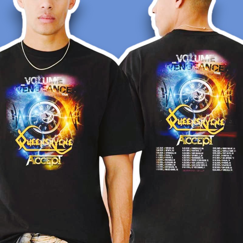 Queensryche Volume And Vengeance Tour For Fall Of 2025 Concert Shirt