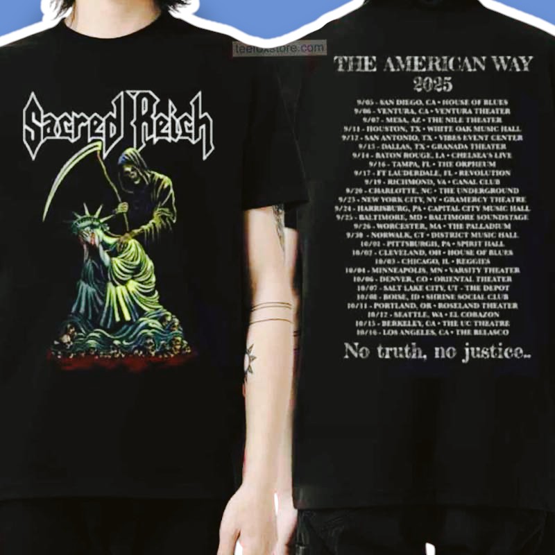 Sacred Reich The American Way No Truth No Justice Tour 2025 Shirt