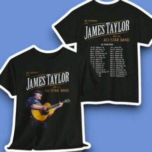 An Evening with James Taylor Tour 2026 Concert Graphic T Shirt