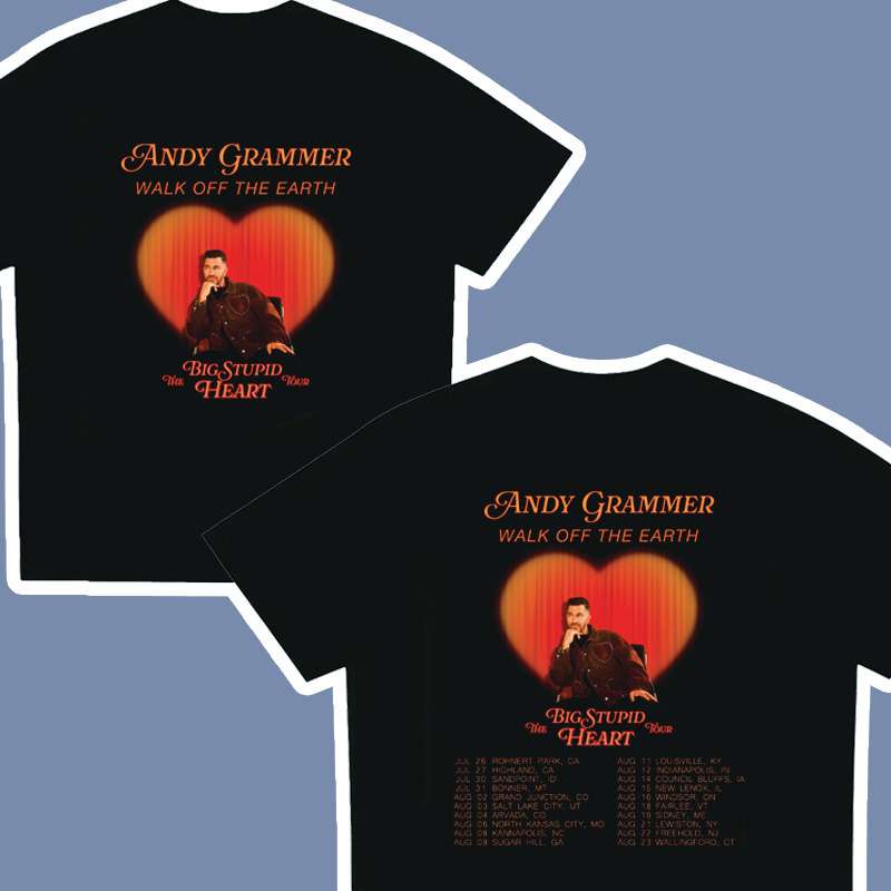 Andy Grammer The Big Stupid Heart Tour with Walk off the Earth 2026 Graphic T Shirt