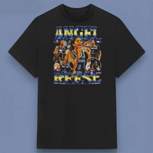 Angel Reese Basketball Black Graphic T Shirt