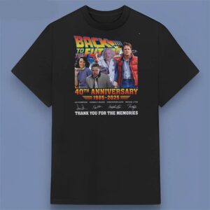 Back To The Future 40th Anniversary Signatures Graphic T Shirt