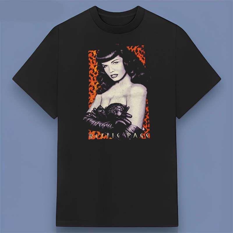 Bettie Page Model Retro Vintage Style T Shirt